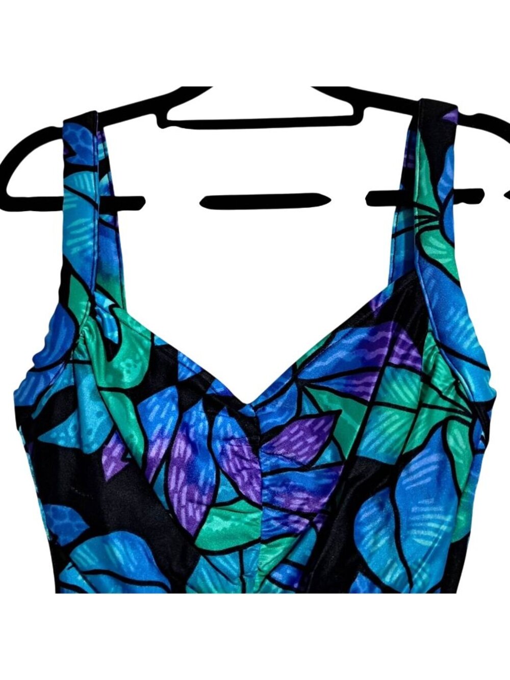 Slimsuit One Piece Swimsuit Womens‎ Size 12 Multicolor Nylon Spandex Made In USA - Picture 10 of 14